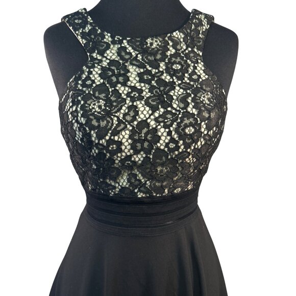 Speechless Size 5 Black & Cream Lace Sleeveless Party Dress - Picture 2 of 6